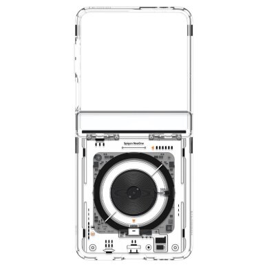 Samsung Galaxy Z Flip 7 Spigen Ultra Hybrid Pro dėklas su MagSafe Zero One – permatomas 5