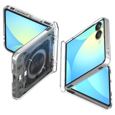 Samsung Galaxy Z Flip 7 Spigen Ultra Hybrid Pro dėklas su MagSafe Zero One – permatomas