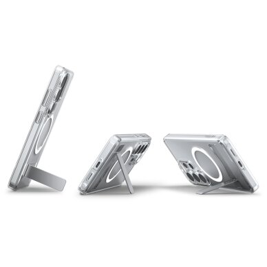 Samsung Galaxy S26 Ultra Spigen Ultra Hybrid S Mag MagSafe dėklas – skaidrus ir baltas 10