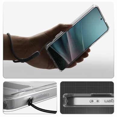 Samsung Galaxy S26 Ultra Spigen Ultra Hybrid S Mag MagSafe dėklas – skaidrus ir baltas 14