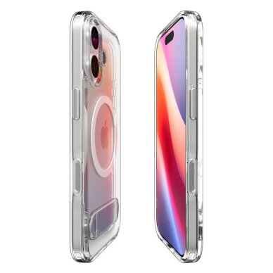 iPhone 17 dėklas Spigen Ultra Hybrid "S", MagSafe – skaidrus/baltas 4 iPhone 17 dėklas Spigen Ultra Hybrid "S", MagSafe – skaidrus/baltas 4