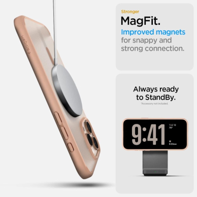 Spigen Ultra Hybrid &quot;T&quot; MagSafe Dėklas skirtas iPhone 16 Pro Max - Rožinis 12