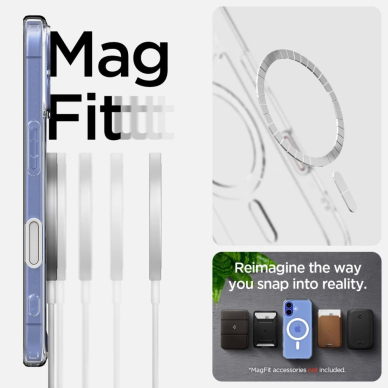 Spigen Ultra Hybrid &quot;T&quot; MagSafe iPhone 16 Dėklas - Baltas 16