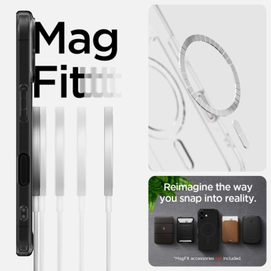 Spigen Ultra Hybrid &quot;T&quot; MagSafe iPhone 16e Dėklas - Translucent Juodas 11