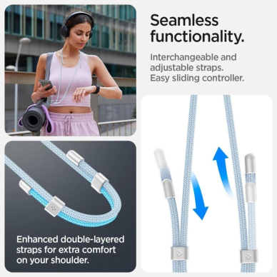 Spigen Universal Set Pakabinamas dirželis – mėlynas 12 Spigen Universal Set Pakabinamas dirželis – mėlynas 12