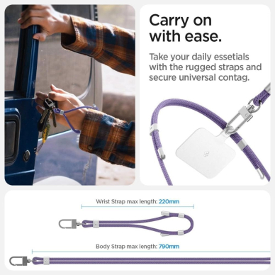 Spigen Universal Set Pakabinamas dirželis – violetinis 2