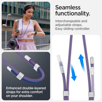 Spigen Universal Set Pakabinamas dirželis – violetinis 3