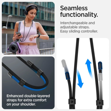 Spigen Universal Strap Set Pakabinamas dirželis – juodas 15