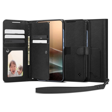 Spigen Piniginės tipo &quot;S&quot; Dėklas skirtas Samsung Galaxy S25+ - Juodas