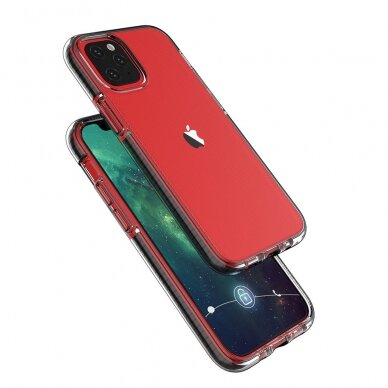 „Spring Case“ Skaidrus Tpu Dėklas Su Spalvotu Rėmu Iphone 12 Mini Mėtinis 3