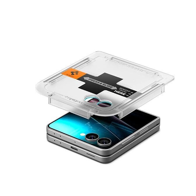 Samsung Galaxy Z Flip 7 Spigen Glas.TR EZ Fit HD grūdintas stiklas – skaidrus 8 Samsung Galaxy Z Flip 7 Spigen Glas.TR EZ Fit HD grūdintas stiklas – skaidrus 8
