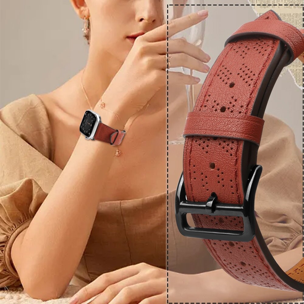 Apyrankė Leather strap for Apple Watch 9 / SE, 8, 7, 6, 5, 4, 3, 2, 1 (41, 40, 38 mm) Raudona 4 Apyrankė Leather strap for Apple Watch 9 / SE, 8, 7, 6, 5, 4, 3, 2, 1 (41, 40, 38 mm) Raudona 4