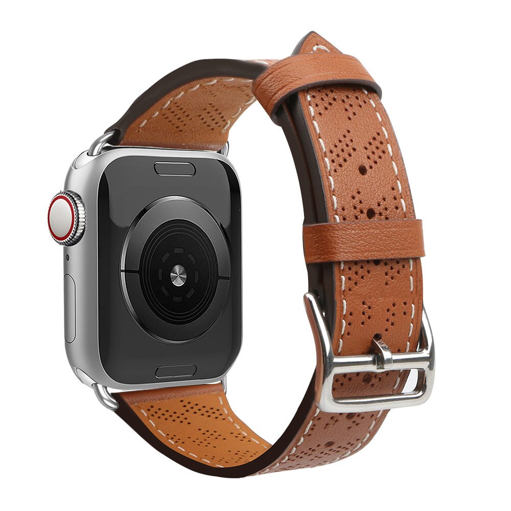 Akcija! Apyrankė Leather strap for Apple Watch Ultra, SE, 8, 7, 6, 5, 4, 3, 2, 1 (49, 45, 44, 42 mm) Ruda 1 Akcija! Apyrankė Leather strap for Apple Watch Ultra, SE, 8, 7, 6, 5, 4, 3, 2, 1 (49, 45, 44, 42 mm) Ruda 1
