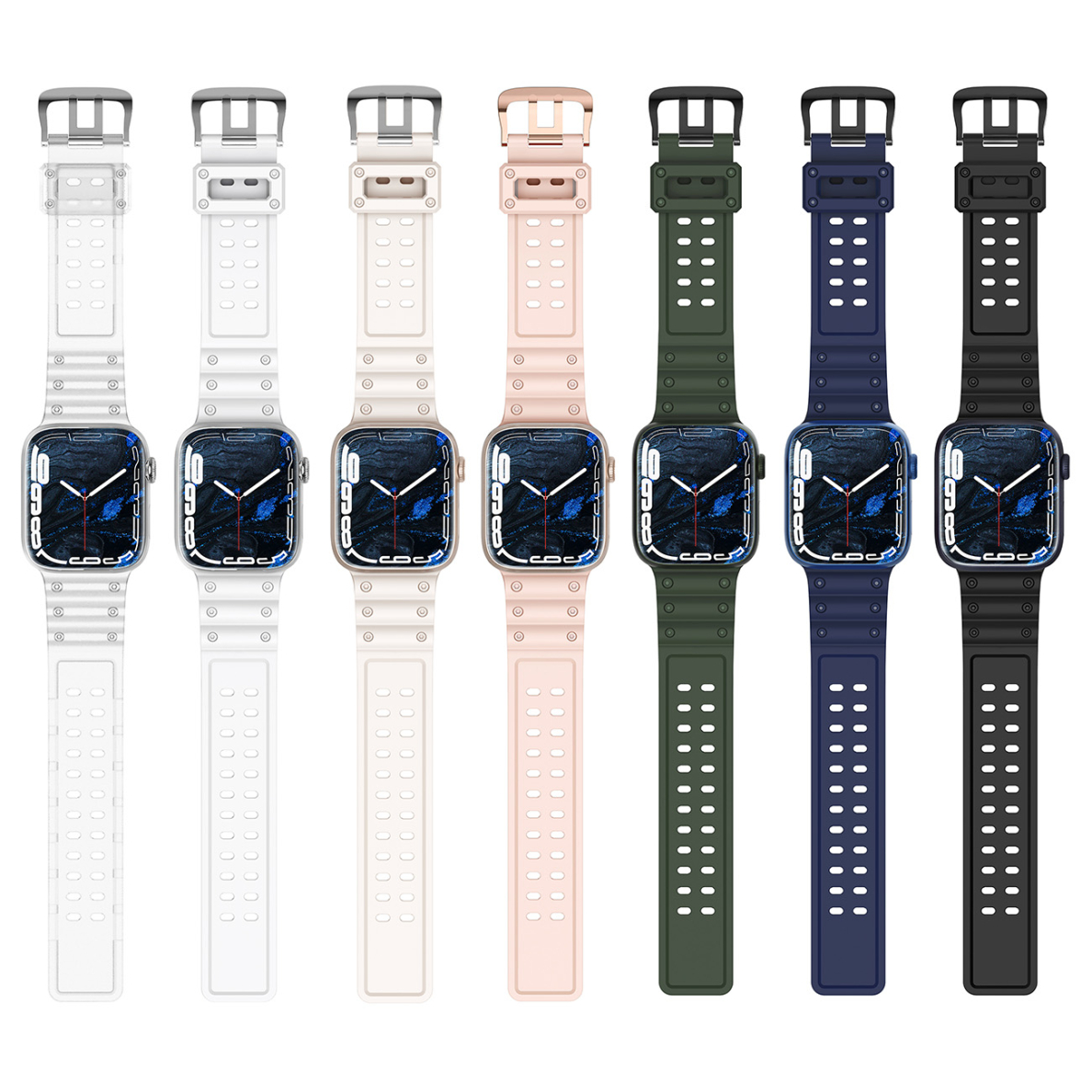 Apyrankė Triple Protection Apple Watch SE, 9, 8, 7, 6, 5, 4, 3, 2, 1 (41, 40, 38 mm) Juoda 6 Apyrankė Triple Protection Apple Watch SE, 9, 8, 7, 6, 5, 4, 3, 2, 1 (41, 40, 38 mm) Juoda 6