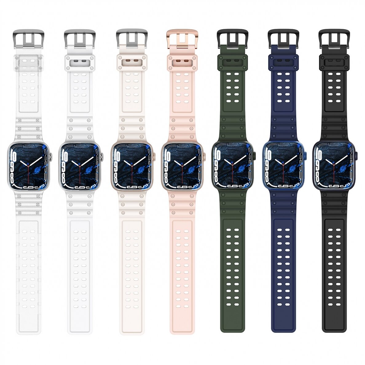 Apyrankė Triple Protection Apple Watch SE, 9, 8, 7, 6, 5, 4, 3, 2, 1 (41, 40, 38 mm) Žalia 4 Apyrankė Triple Protection Apple Watch SE, 9, 8, 7, 6, 5, 4, 3, 2, 1 (41, 40, 38 mm) Žalia 4