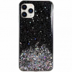 Dėklas Star Glitter Shining iPhone 13 Pro Max Juodas