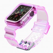 Laikrodžio apyrankė Strap Light Watch 3 42mm / Watch 2 42mm skaidri-rožinė