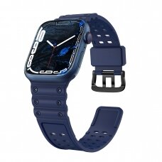 Apyrankė Triple Protection Apple Watch SE, 9, 8, 7, 6, 5, 4, 3, 2, 1 (41, 40, 38 mm) Mėlyna