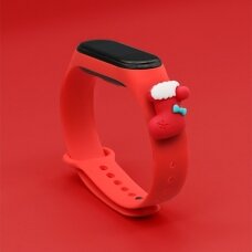 Apyrankės dirželis Strap Xmas Xiaomi Mi Band 4 / Mi Band 3 Christmas holidays raudonas (sock)