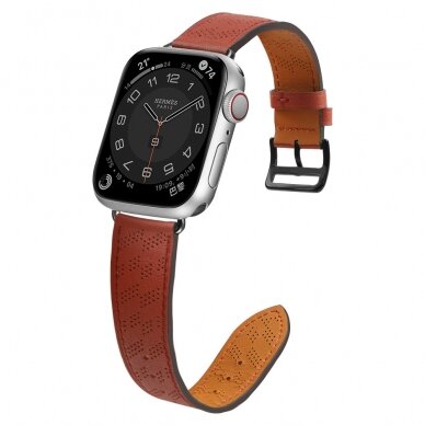 Apyrankė Leather strap for Apple Watch 9 / SE, 8, 7, 6, 5, 4, 3, 2, 1 (41, 40, 38 mm) Raudona 2 Apyrankė Leather strap for Apple Watch 9 / SE, 8, 7, 6, 5, 4, 3, 2, 1 (41, 40, 38 mm) Raudona 2