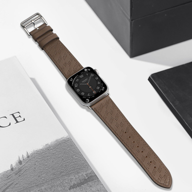 Apyrankė Leather strap for Apple Watch 9, SE, 8, 7, 6, 5, 4, 3, 2, 1 (41, 40, 38 mm) Tamsiai ruda 3 Apyrankė Leather strap for Apple Watch 9, SE, 8, 7, 6, 5, 4, 3, 2, 1 (41, 40, 38 mm) Tamsiai ruda 3