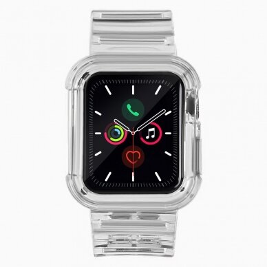 Laikrodžio apyrankė Strap Light Watch 3 42mm / Watch 2 42mm skaidri-juoda 1