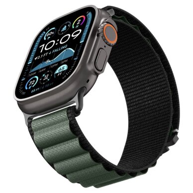 Apple Watch 44 / 45 / 46 / 49 mm Spigen WBF1 dirželis – juodas ir žalias 7