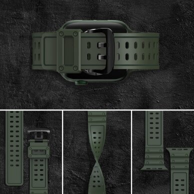 Apyrankė Triple Protection Apple Watch SE, 9, 8, 7, 6, 5, 4, 3, 2, 1 (41, 40, 38 mm) Žalia 2 Apyrankė Triple Protection Apple Watch SE, 9, 8, 7, 6, 5, 4, 3, 2, 1 (41, 40, 38 mm) Žalia 2