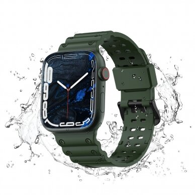 Apyrankė Triple Protection Apple Watch SE, 9, 8, 7, 6, 5, 4, 3, 2, 1 (41, 40, 38 mm) Žalia 3