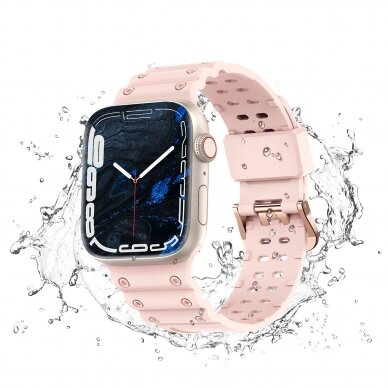 Apyrankė Triple Protection Apple Watch SE, 9, 8, 7, 6, 5, 4, 3, 2, 1 (41, 40, 38 mm) Rožinė 2