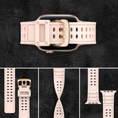 Apyrankė Triple Protection Apple Watch SE, 9, 8, 7, 6, 5, 4, 3, 2, 1 (41, 40, 38 mm) Rožinė 5