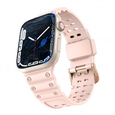Apyrankė Triple Protection Apple Watch SE, 9, 8, 7, 6, 5, 4, 3, 2, 1 (41, 40, 38 mm) Rožinė