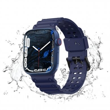 Apyrankė Triple Protection Apple Watch SE, 9, 8, 7, 6, 5, 4, 3, 2, 1 (41, 40, 38 mm) Mėlyna 1