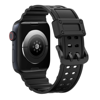 Apyrankė Triple Protection Apple Watch Ultra, SE, 9, 8, 7, 6, 5, 4, 3, 2, 1 (49, 45, 44, 42 mm) Juoda 3