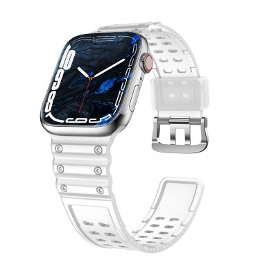 Apyrankė Triple Protection Apple Watch Ultra, SE, 9, 8, 7, 6, 5, 4, 3, 2, 1 (49, 45, 44, 42 mm) Permatoma 1