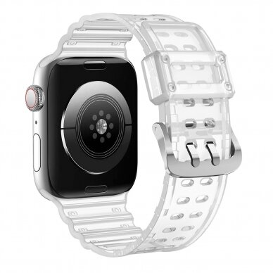 Apyrankė Triple Protection Apple Watch Ultra, SE, 9, 8, 7, 6, 5, 4, 3, 2, 1 (49, 45, 44, 42 mm) Permatoma 5