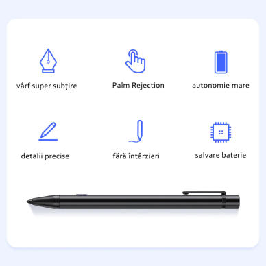Akcija! Stylus Pen pentru iPad - Techsuit Active C3 - Juodas  6