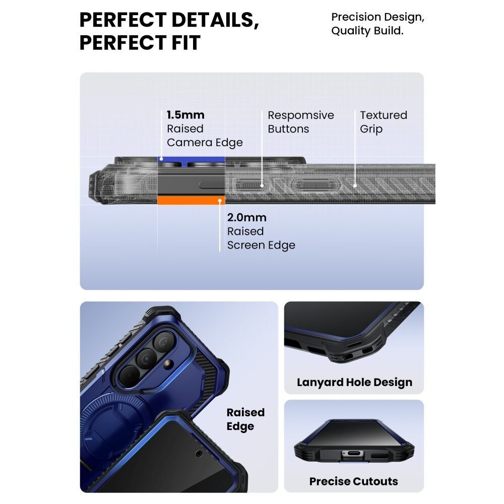 Samsung Galaxy S26 Supcase ArmorBox Mag MagSafe dėklas – tamsiai mėlynas ir juodas 8 Samsung Galaxy S26 Supcase ArmorBox Mag MagSafe dėklas – tamsiai mėlynas ir juodas 8