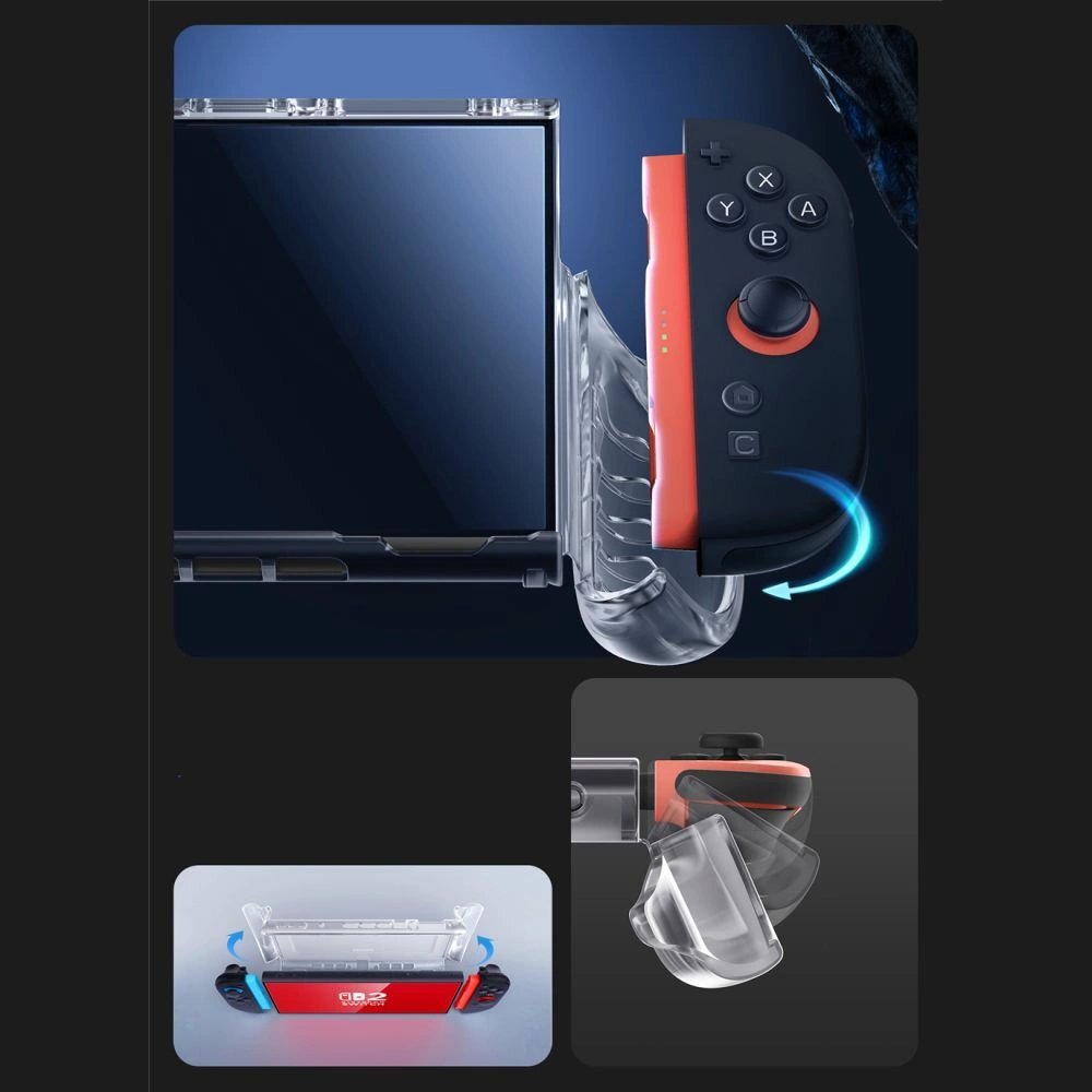 Nintendo Switch 2 dėklas Supcase Crystal – permatomas 2