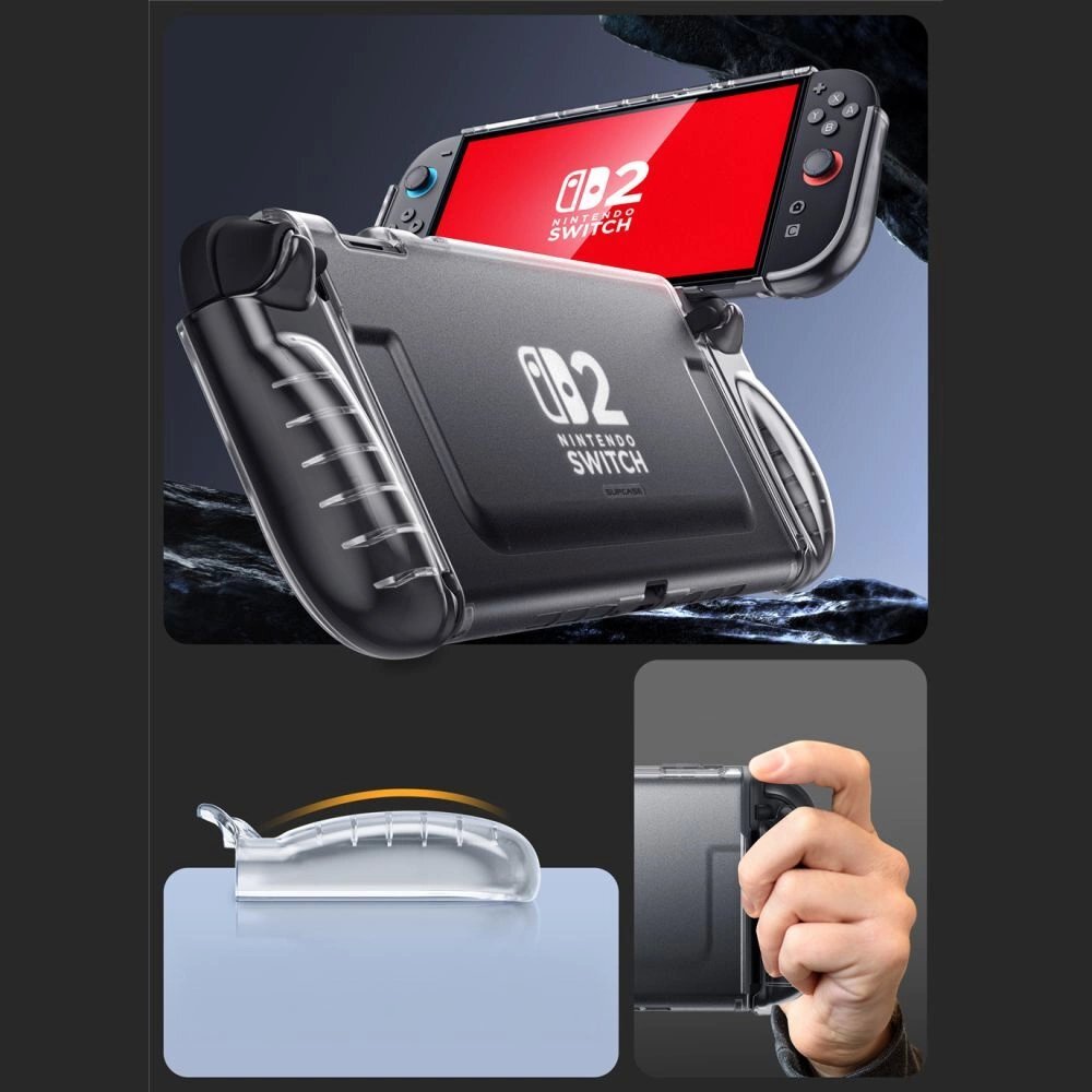 Nintendo Switch 2 dėklas Supcase Crystal – permatomas 4