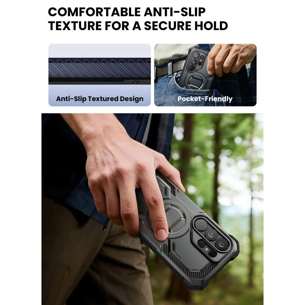 Samsung Galaxy S26 Ultra Supcase iBlason ArmorBox Clip Mag MagSafe dėklas – juodas 7 Samsung Galaxy S26 Ultra Supcase iBlason ArmorBox Clip Mag MagSafe dėklas – juodas 7