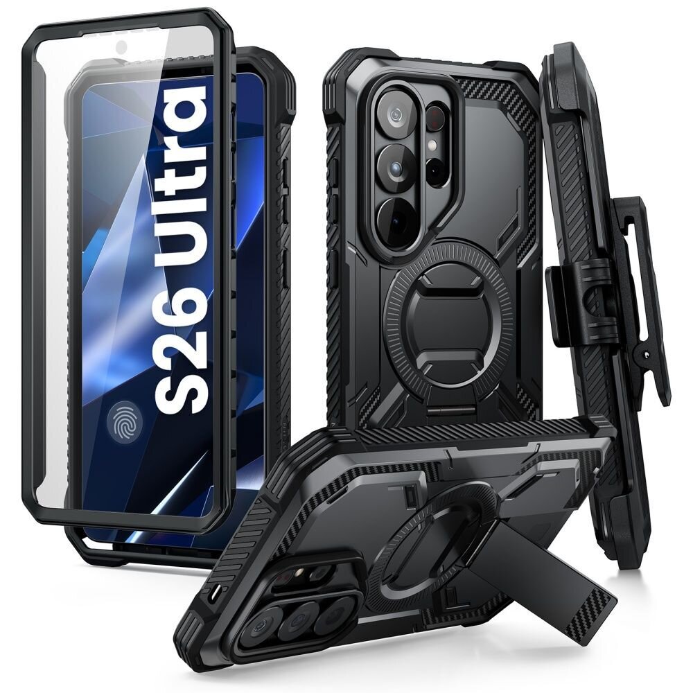 Samsung Galaxy S26 Ultra Supcase iBlason ArmorBox Clip Mag MagSafe dėklas – juodas Samsung Galaxy S26 Ultra Supcase iBlason ArmorBox Clip Mag MagSafe dėklas – juodas