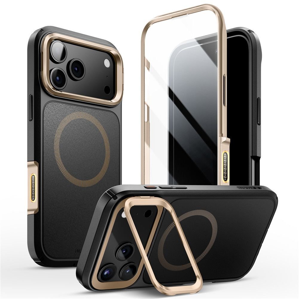 iPhone 17 Pro dėklas Supcase IBLSN Ares Flip Mag, MagSafe – auksinis iPhone 17 Pro dėklas Supcase IBLSN Ares Flip Mag, MagSafe – auksinis