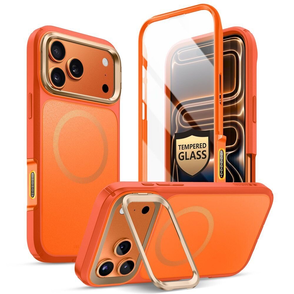 iPhone 17 Pro Max Supcase IBLSN Ares Flip MagSafe dėklas – oranžinis iPhone 17 Pro Max Supcase IBLSN Ares Flip MagSafe dėklas – oranžinis