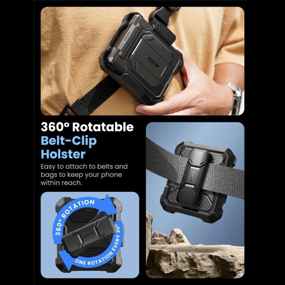 Samsung Galaxy Z Flip 7 dėklas Supcase IBLSN Armorbox – juodas 5