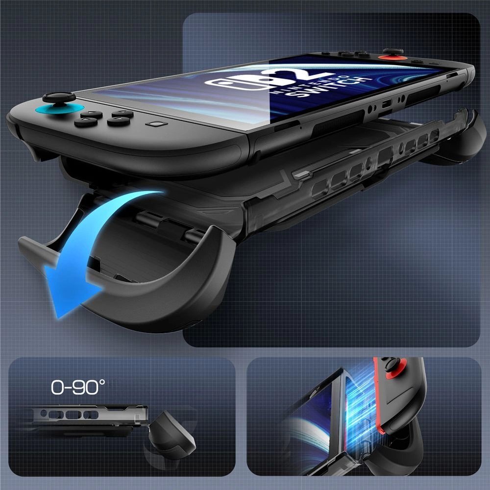 Nintendo Switch 2 dėklas Supcase Titan – juodas 1 Nintendo Switch 2 dėklas Supcase Titan – juodas 1