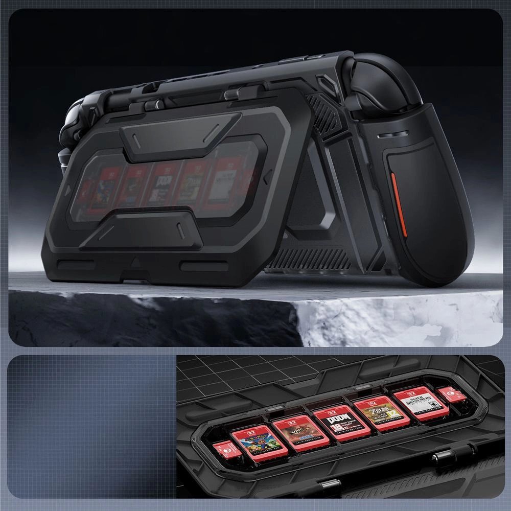 Nintendo Switch 2 dėklas Supcase Titan – juodas 2 Nintendo Switch 2 dėklas Supcase Titan – juodas 2
