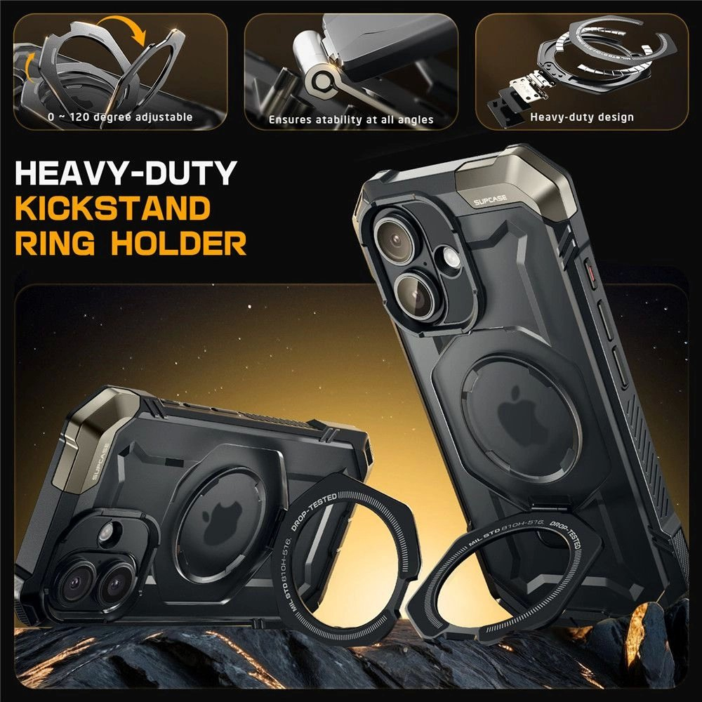 SupDėklas UB Grip Mag Dėklas with MagSafe iPhone 16 - Juodas 4 SupDėklas UB Grip Mag Dėklas with MagSafe iPhone 16 - Juodas 4