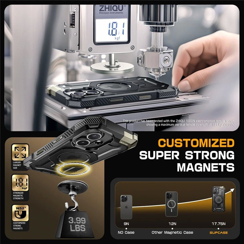 SupDėklas UB Grip Mag Dėklas with MagSafe iPhone 16 - Juodas 5 SupDėklas UB Grip Mag Dėklas with MagSafe iPhone 16 - Juodas 5