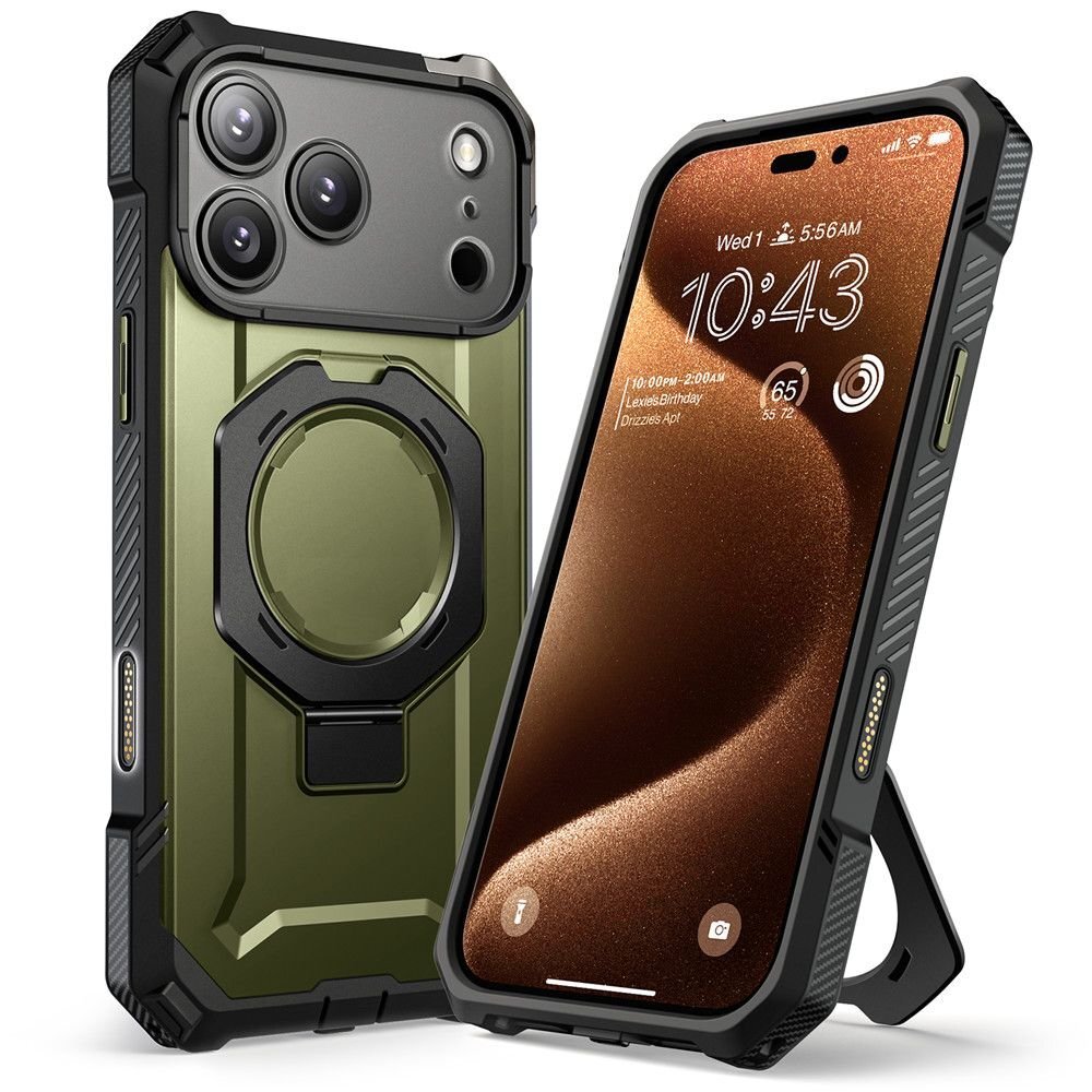 iPhone 17 Pro Max dėklas Supcase UB Grip Mag, MagSafe – žalias 1